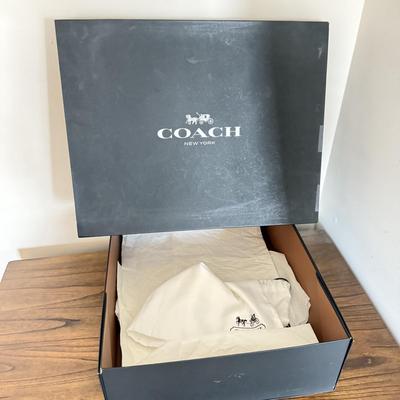 LOT 411D: Coach New York Gift Boxes & Cloth Bags