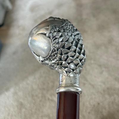 LOT 414L: Vintage Canes: Dragon Claw & Marble Resin Handle