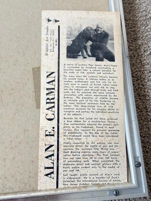 LOT 421L: Signed & Numbered Alan E Crman Racoon Artwork 179/250