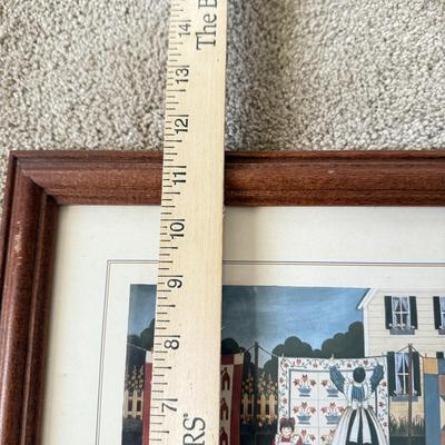 LOT 422D: Framed Artwork: Quilting & Lighthouse