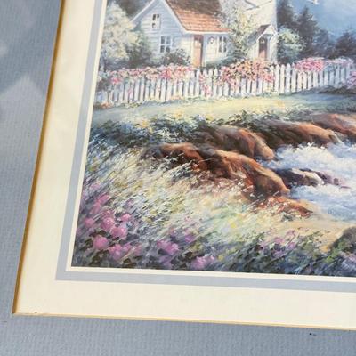 LOT 422D: Framed Artwork: Quilting & Lighthouse