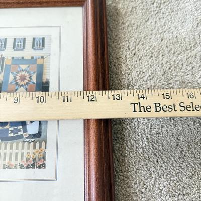 LOT 422D: Framed Artwork: Quilting & Lighthouse