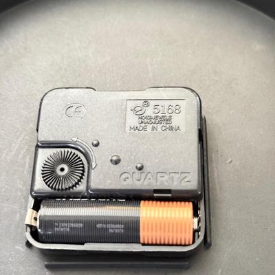 LOT 424D: Home Decor: Edinburgh Clock Company Wall Clock & Circular Mirror