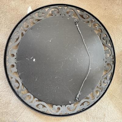 LOT 424D: Home Decor: Edinburgh Clock Company Wall Clock & Circular Mirror