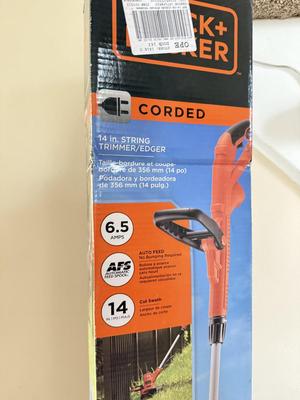 LOT 426F: NIB Black & Decker Corded 14” String Trimmer/Edger ModelGH900