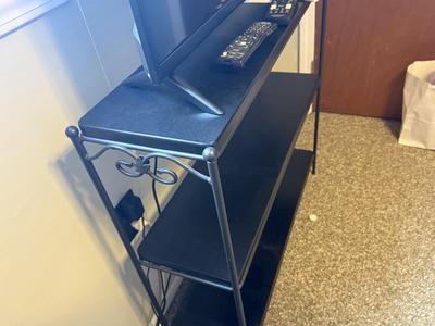 LOT 436U: Insignia 32” LCD TV Model NS-32D310NA21 w/ Small TV Stand
