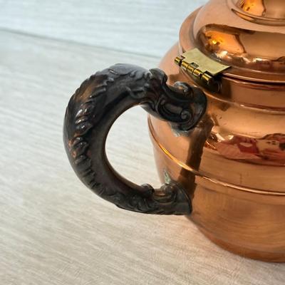 LOT 442D: Copper Tea Kettle w/ Copper Coffee & Teapots