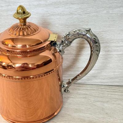 LOT 442D: Copper Tea Kettle w/ Copper Coffee & Teapots