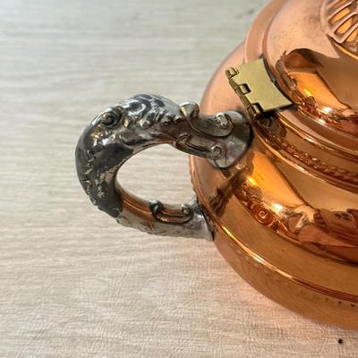 LOT 442D: Copper Tea Kettle w/ Copper Coffee & Teapots