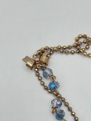 LOT 347J: 34” Betsey Johnson Gold Tone Ornate Key Pendant Necklace