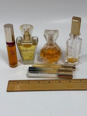 Vintage Lot of old perfume some almost full and some almost empty RED, DIAMOND & RUBIES, JENNIFER ANISTON, ETC