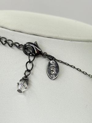 LOT 351J: 17.5” Vintage Crystal Beaded Necklace w/ 2 Bow Pins: Grazian & Unmarked