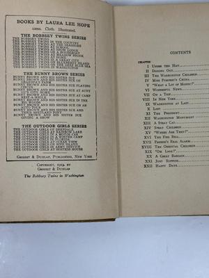 1919 The Bobbsey Twins in Washington by Laura Lee Hope Grosset & Dunlap