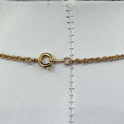 LOT 352J: 17” Victorian Style Faux Glass Amethyst Necklace, 15” Mesh Gold Tone Chain, 16” Trifari Graduated Heart Necklace, 15” Gold Tone...