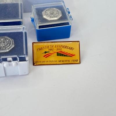 LOT 353J: Collection of Military Coins & Pins