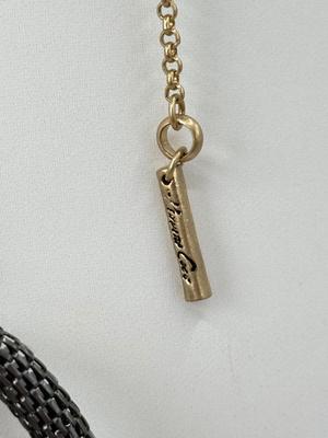 LOT 354J: 30” Adjustable Kenneth Cole Chain Necklace, 14kt Gold Plated Rope Chain Necklace & Gold Tone Chain