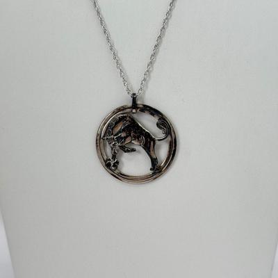 LOT 357J: Van Dell Sterling Silver Taurus Bull Pendant on 18” Sterling Chain (6.83g)