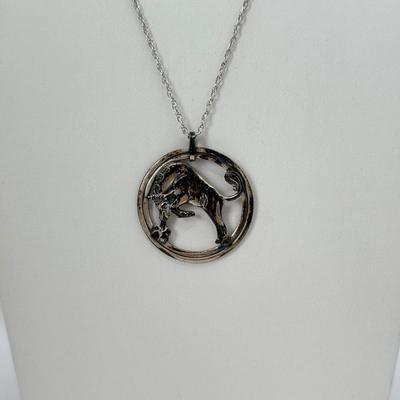 LOT 357J: Van Dell Sterling Silver Taurus Bull Pendant on 18” Sterling Chain (6.83g)