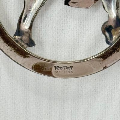 LOT 357J: Van Dell Sterling Silver Taurus Bull Pendant on 18” Sterling Chain (6.83g)