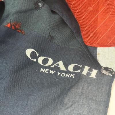 LOT 328J: Coach New York Floral Print Scarf