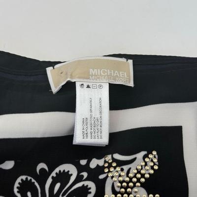 LOT 449J: Michael Kors Black Paisley Fashion Scarf