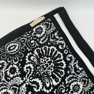 LOT 449J: Michael Kors Black Paisley Fashion Scarf