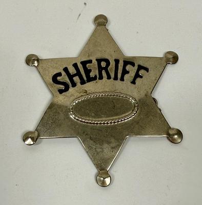 Sheriff 6 point Tin Star Badge