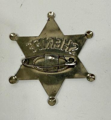 Sheriff 6 point Tin Star Badge