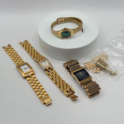 LOT 452J: Gold Tone Watch Collection: Citizen & Bulova