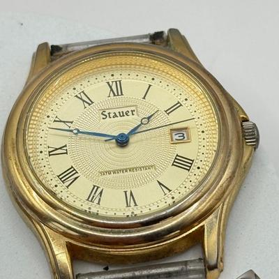 LOT 453J: Two Gruen Watches, Stauer & Pulsar Watch Faces & Links