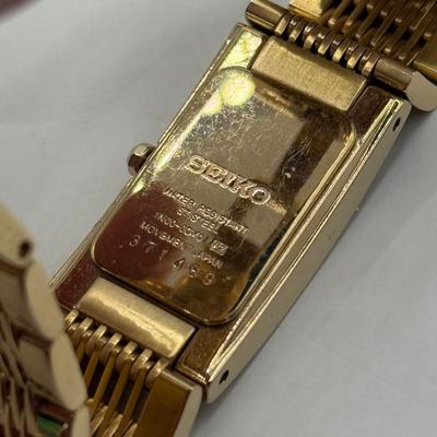 LOT 455J: Four Ladies Gold Tone Seiko Watches w/ Extra / Replacement Links