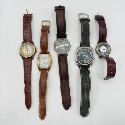 LOT 457J: Collection of Watches, Some w/ Leather Bands