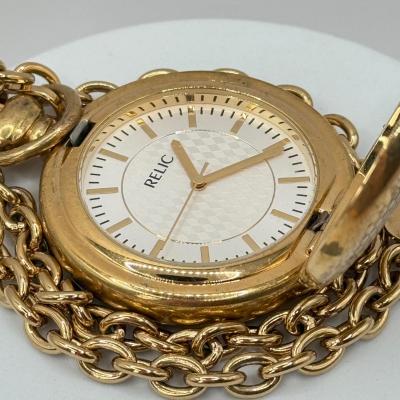 LOT 459J: Three Vintage Pocket Watches w/ Chains incl. LE Fossil Millennium