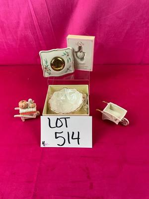 Lot A 514 Lenox Treasures Halloween & Harvest Trinket Boxes Lot Pendant & more