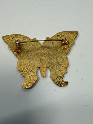 Gold-tone 1928 Butterfly Brooch Pin