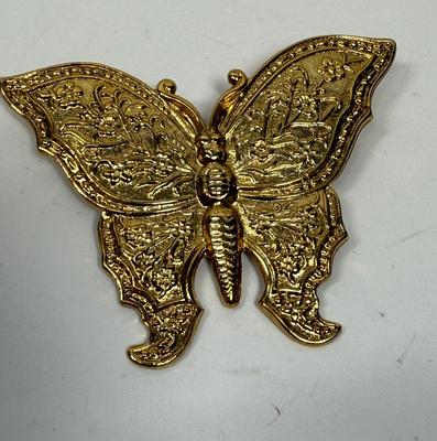 Gold-tone 1928 Butterfly Brooch Pin