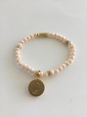 Spartina? marked light pink beaded stretchy bracelet
