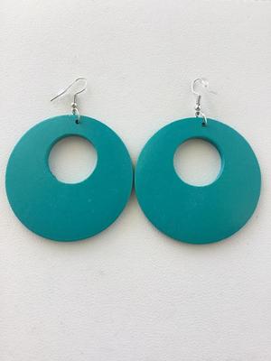 Beautiful blue hoop earrings