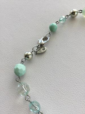 C marked light green fashion long necklace