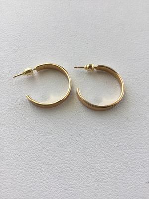 Gold tone small hoop earrings