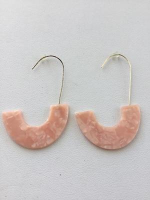 Beautiful light pink costume earrings