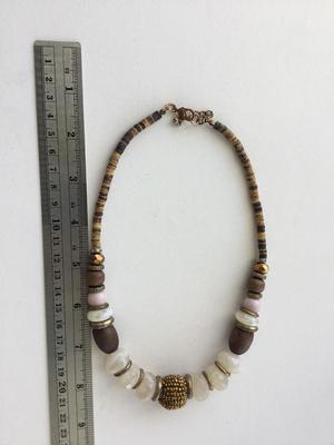 Rustic fashion beaded collar necklace