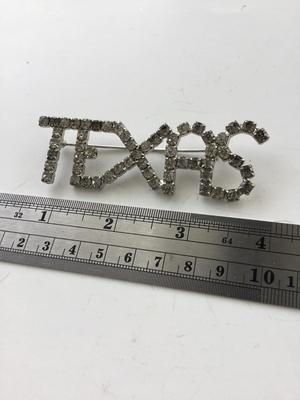 Beautiful vintage Texas rhinestone pin