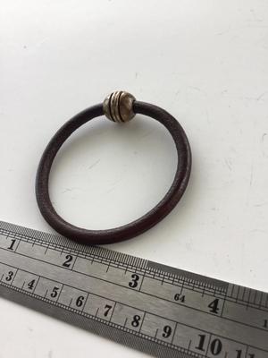 Faux leather magnet clasp bracelet