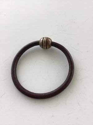 Faux leather magnet clasp bracelet