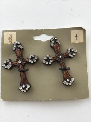 Wooden type cross candle decor