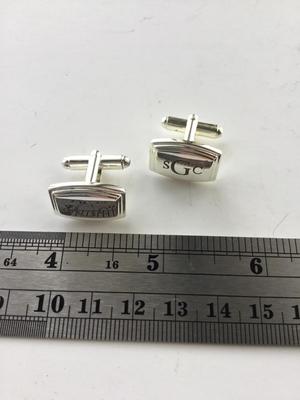Custom engraving SGC cuff links