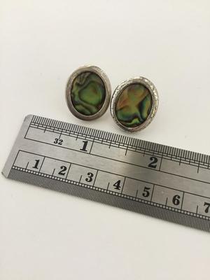 Beautiful silver tone fashion colorful earrings