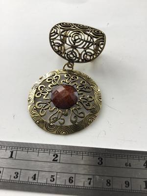 GB. Marked vintage scarf jewelry