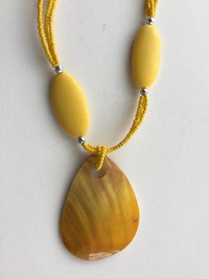 Beautiful yellow statement necklace